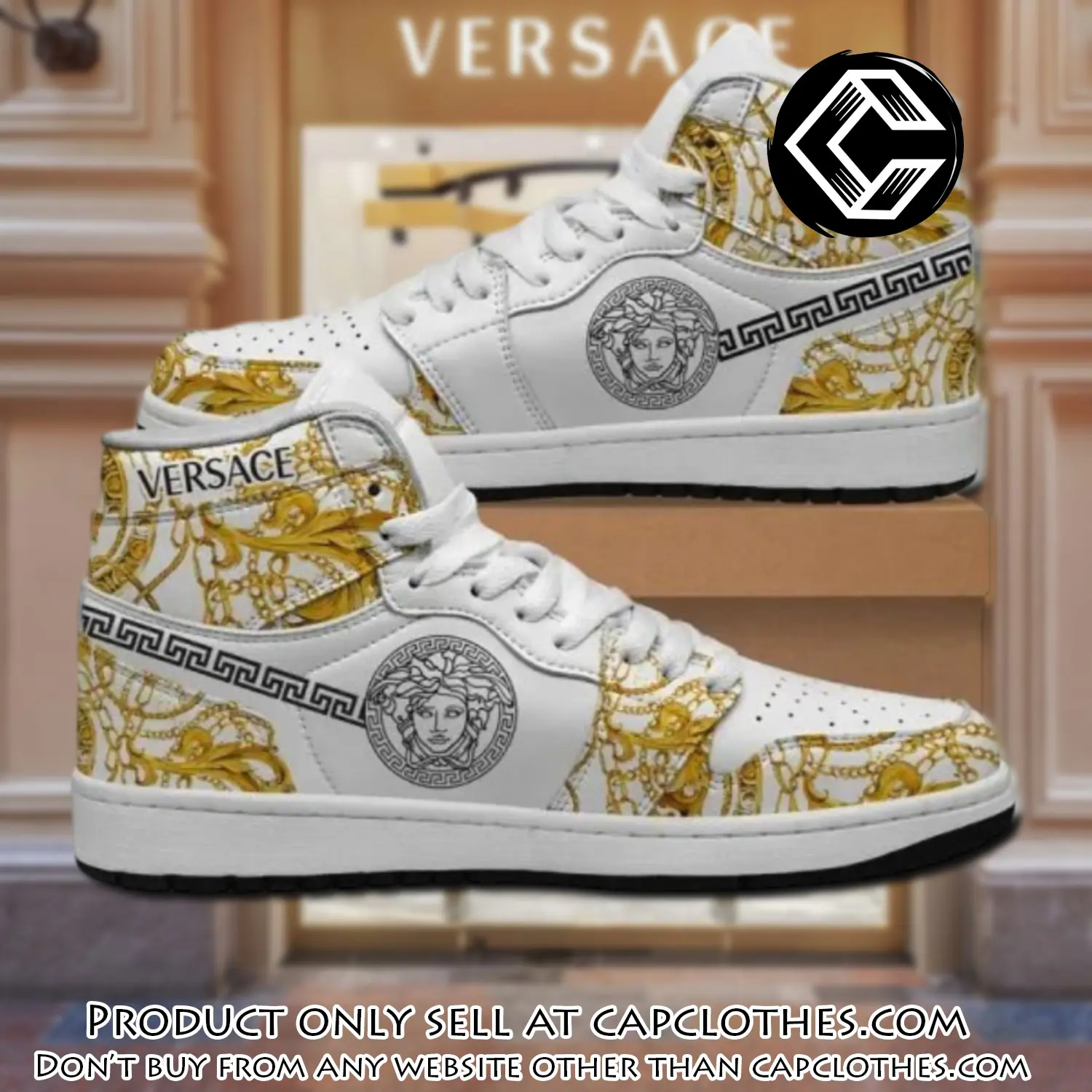 Gianni versace white high air jordan sneakers shoes hot  gifts unisex cc3953778